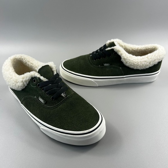 Vans Sherpa Authentic Grape Leaf Men Size 8.5 / Women Size 10 Green Shoes NEW - Picture 2 of 6